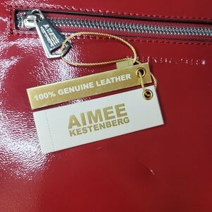 Aimee Kestenberg Glossy Red Leather Clutch